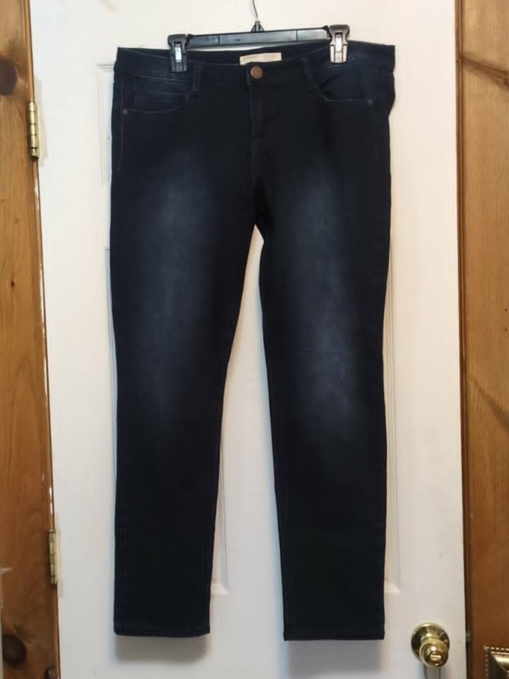 No Boundaries Blue Denim Jeans Sz 17 Juniors 39"x30" Mid Rise Boot Cut Americana